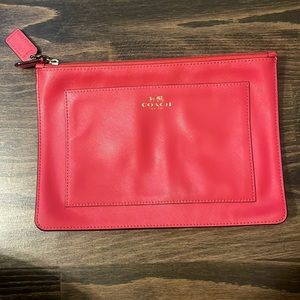 Red Leather Coach pouch